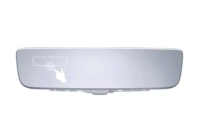 Error notification symbol displayed on the Kia Sorento digital center mirror screen during a system fault