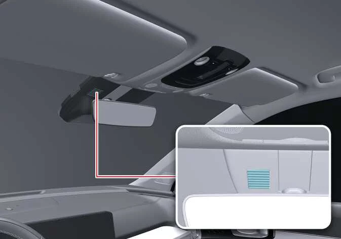 Windshield humidity sensor location and automatic defogging monitoring area on the Kia Sorento