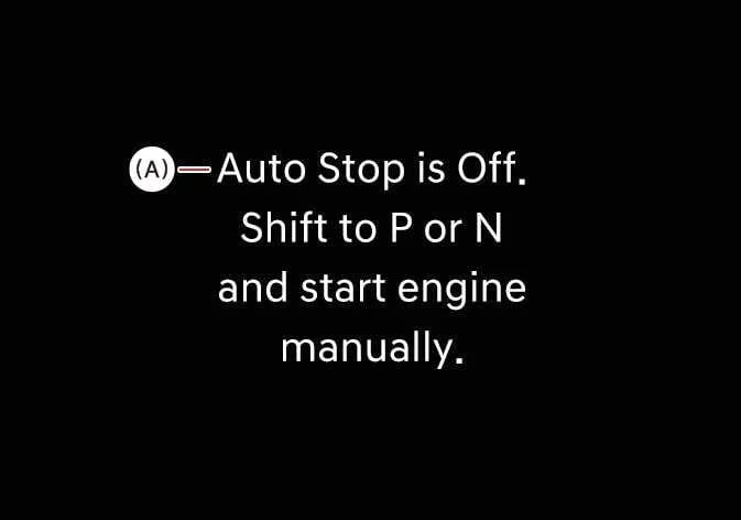 Kia Sorento instrument cluster warning prompt for manual engine restart