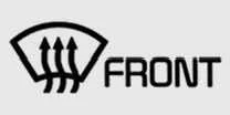 Front windshield defroster function icon on the Kia Sorento climate control panel