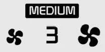 Fan speed regulation control icons for adjusting airflow volume in the Kia Sorento