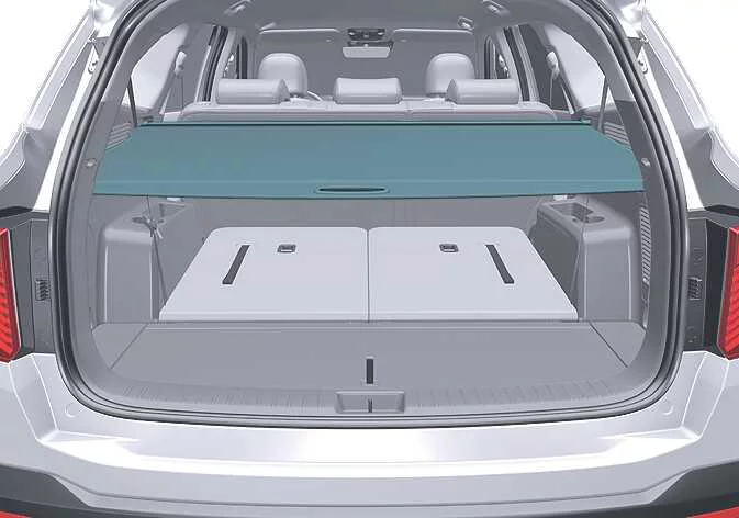 Retractable cargo security tonneau cover installed in the trunk of the Kia Sorento