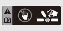 Cooling fan operation warning symbol in a Kia Sorento engine bay