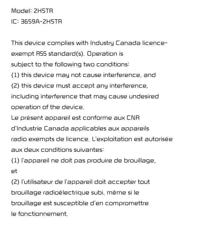 Industry Canada compliance documentation for Kia Sorento corner radar hardware