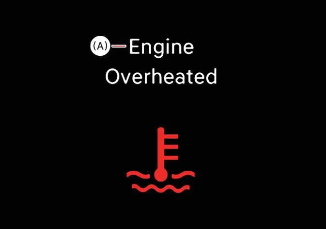 Kia Sorento digital instrument cluster displaying critical engine overheat temperature warning
