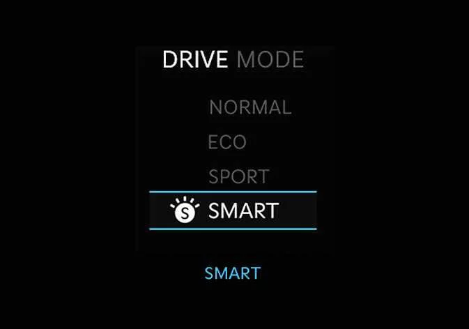 Kia Sorento instrument cluster showing active SMART drive mode indicator