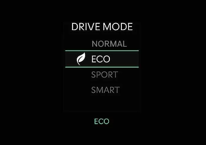 Kia Sorento ECO mode indicator for Front-Wheel Drive model