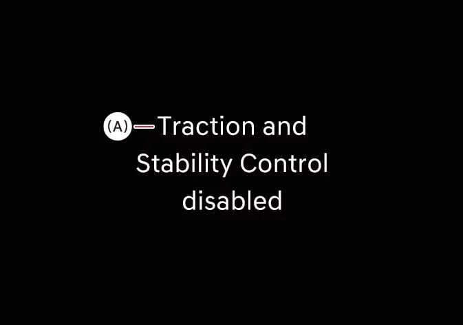Instrument cluster notification showing Traction and Stability Control disabled in a Kia Sorento