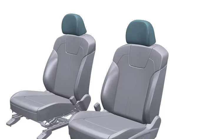 Kia Sorento front seat adjustable headrest assembly diagram