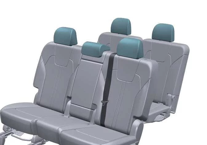 Kia Sorento rear seat full headrest assembly overview