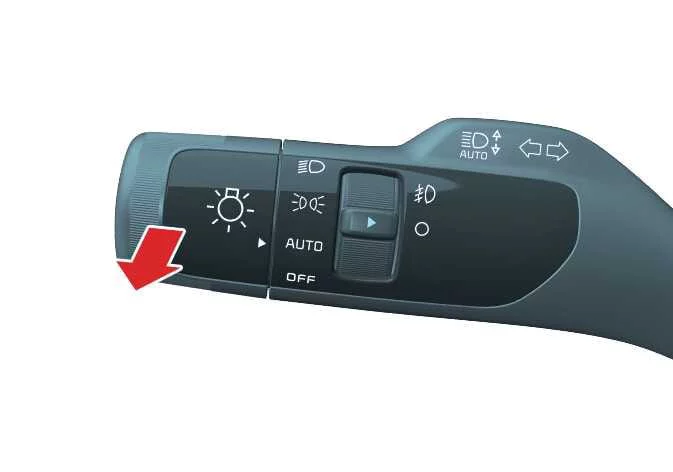 Kia Sorento high beam flash pull action on steering lever