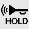 Panic alarm button icon on the key fob