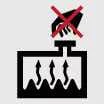 Warning icon highlighting the danger of opening a hot coolant reservoir cap