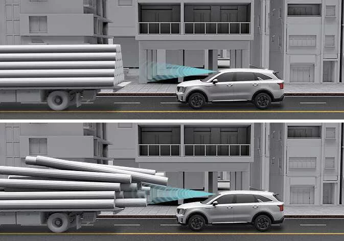 Kia Sorento high ground clearance vehicle detection warning