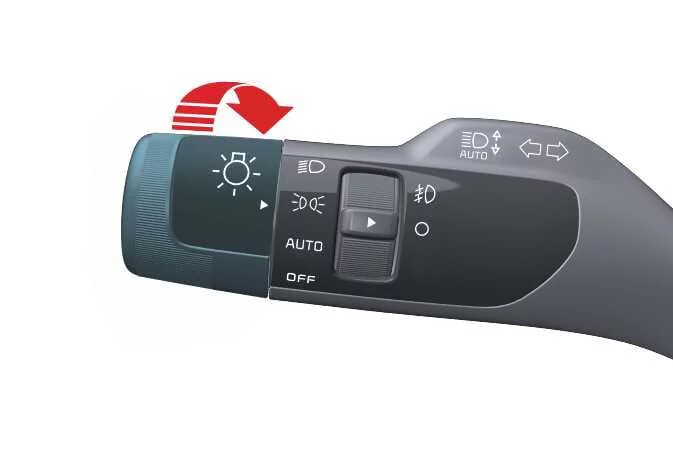 Kia Sorento exterior lighting control dial close-up view