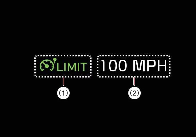 Instrument cluster showing speed limit and set speed indicators for Kia Sorento