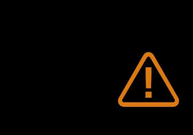 Kia Sorento digital instrument cluster displaying master warning indicator