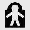 Electronic child safety lock icon indicator on the Kia Sorento dashboard button