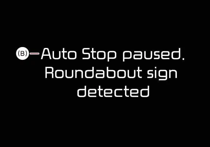 Graphic display of Roundabout sign detected by Kia Sorento sensors