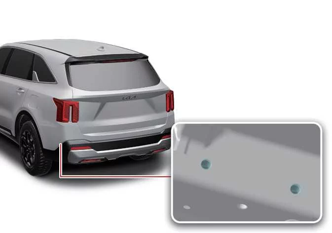 Rear underbody structure of a Kia Sorento showing certified trailer hitch mounting points