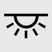 Kia Sorento vanity light switch on symbol
