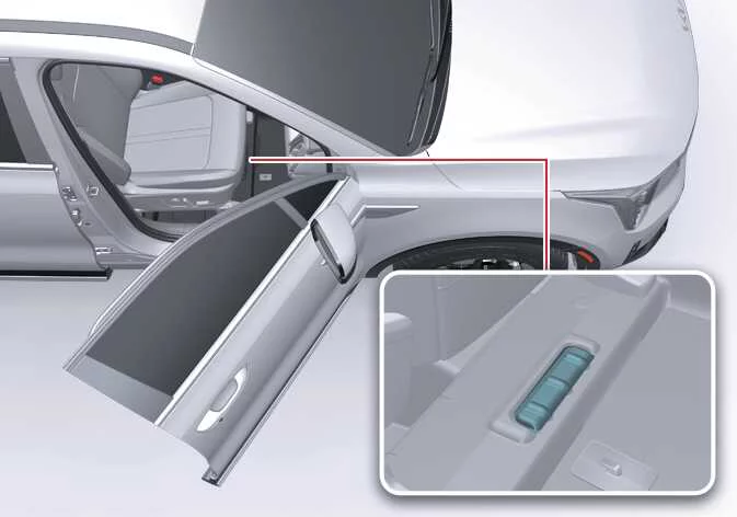 Location of the Kia Sorento vehicle identification number under the passenger seat cover