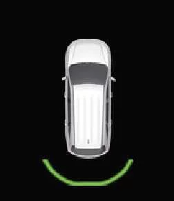 Kia Sorento instrument cluster display showing moderate distance proximity alert bars