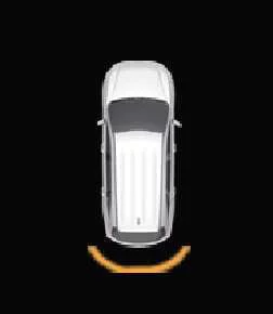 Kia Sorento instrument cluster display showing close proximity warning alert bars