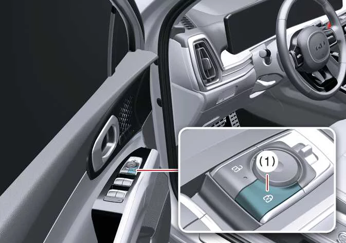Kia Sorento interior central door locking switch panel layout