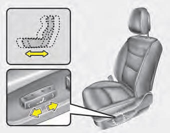 Push the control switch forward or backward to move the seat to the desired position.