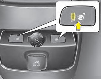 The seat warmer is provided to warm the rear seats during cold weather.
