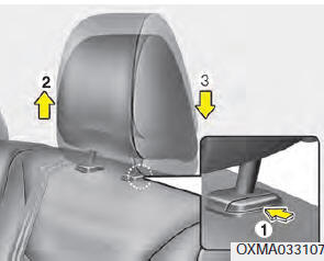 To remove the headrest :